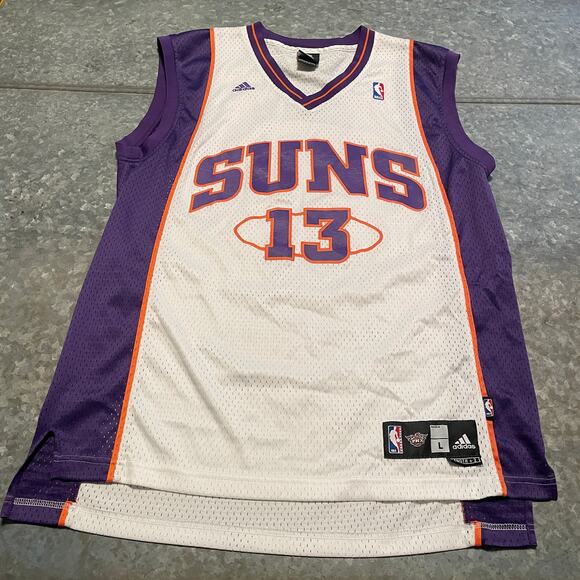 Phoenix Suns Steve Nash 13 Adidas NBA Jersey Mens Large Vintage Y2K White - Picture 1 of 16